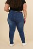 Picture of PLUS SIZE RHINE STONES SLIM JEANS SUPER STRETCH